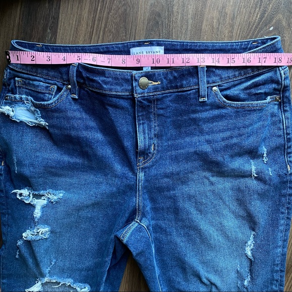 Lane Bryant Distressed Denim Jeans Size 14 - Picture 7 of 9